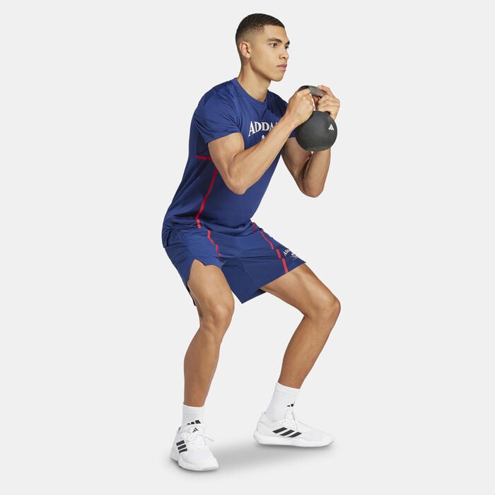 adidas Men's D4T Legacy Training Shorts Blue adidas Men's D4T Legacy Training Shorts Blue image number 2