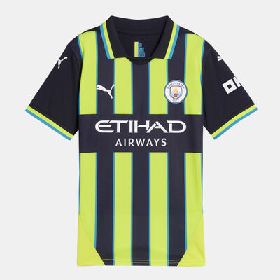PUMA Kids' Manchester City 24/25 Away Replica Football Jersey White