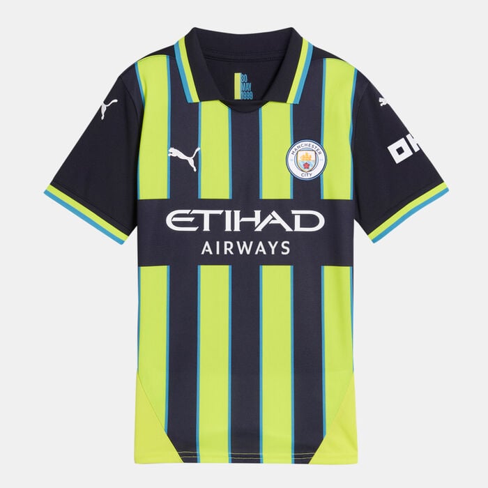 PUMA Kids' Manchester City 24/25 Away Replica Football Jersey White PUMA Kids' Manchester City 24/25 Away Replica Football Jersey White image number 0