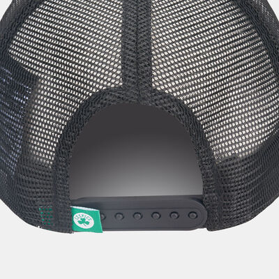 New Era Men's NBA Boston Celtics Logo Trucker Cap Black