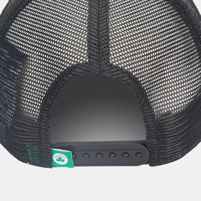 New Era Men's NBA Boston Celtics Logo Trucker Cap Black image number 1