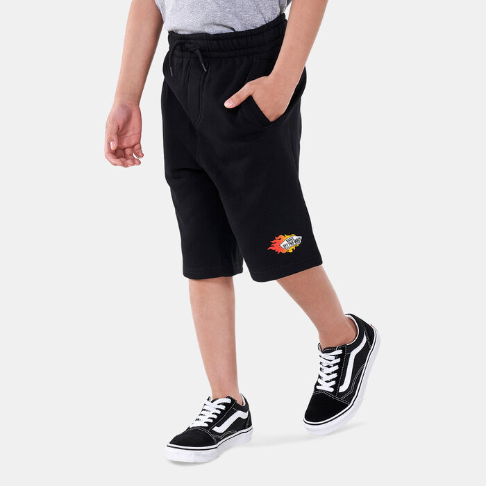 Vans Kids' Logo Repeat Fleece Shorts Black Vans Kids' Logo Repeat Fleece Shorts Black image number 0