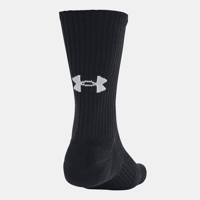 Under Armour Training Cotton Crew Socks (3 Pairs) Black Under Armour Training Cotton Crew Socks (3 Pairs) Black image number 1