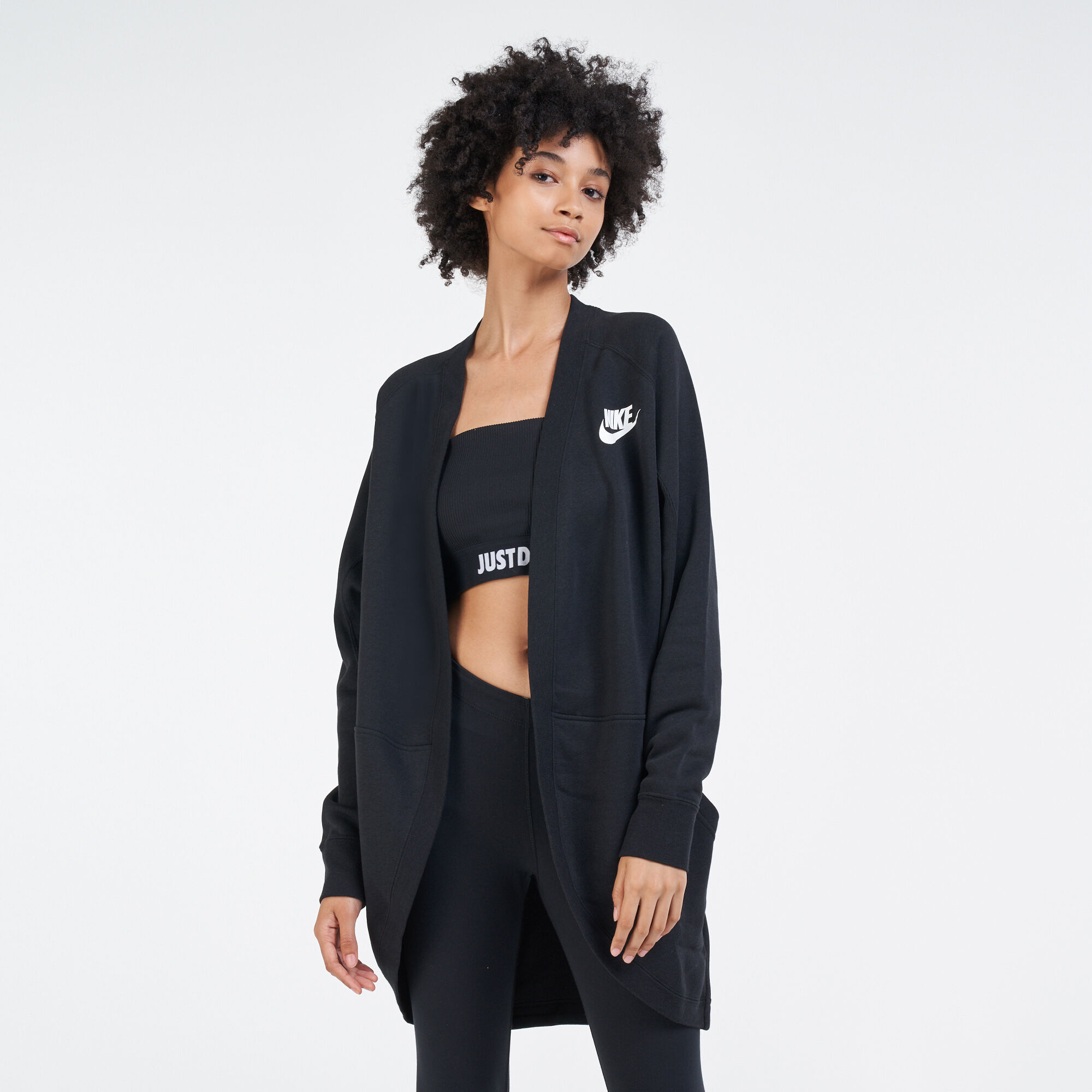 Black nike deals cardigan