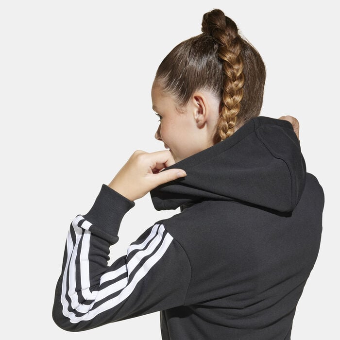 adidas Kids' Essentials Full-Zip Hoodie Black adidas Kids' Essentials Full-Zip Hoodie Black image number 3