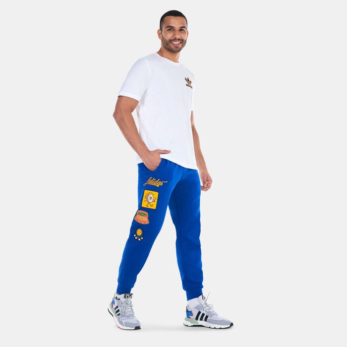 adidas Originals Men's Collegiate Badge Sweatpants Blue adidas Originals Men's Collegiate Badge Sweatpants Blue image number 2