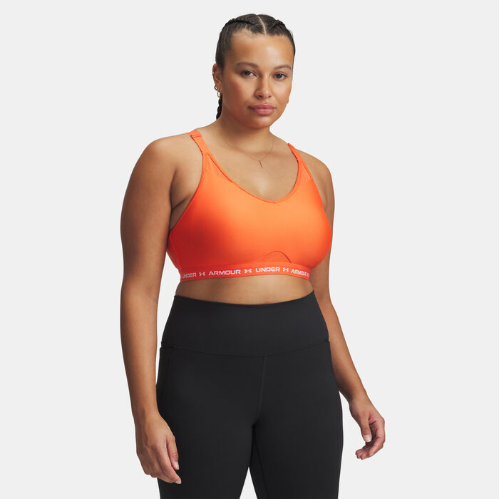 Under Armour Women's Crossback Low-Support Sports Bra Orange image number 0