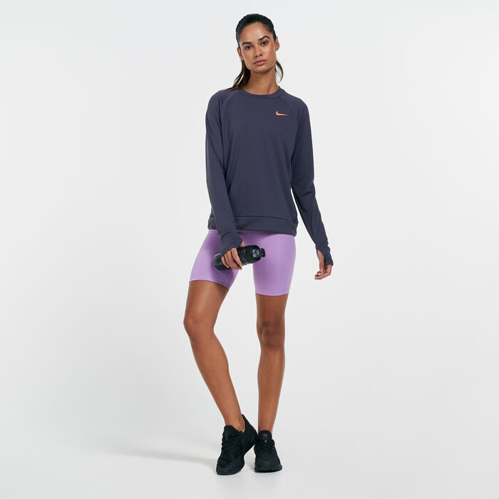 Nike Women's Icon Clash Running T-Shirt Purple Nike Women's Icon Clash Running T-Shirt Purple image number 2