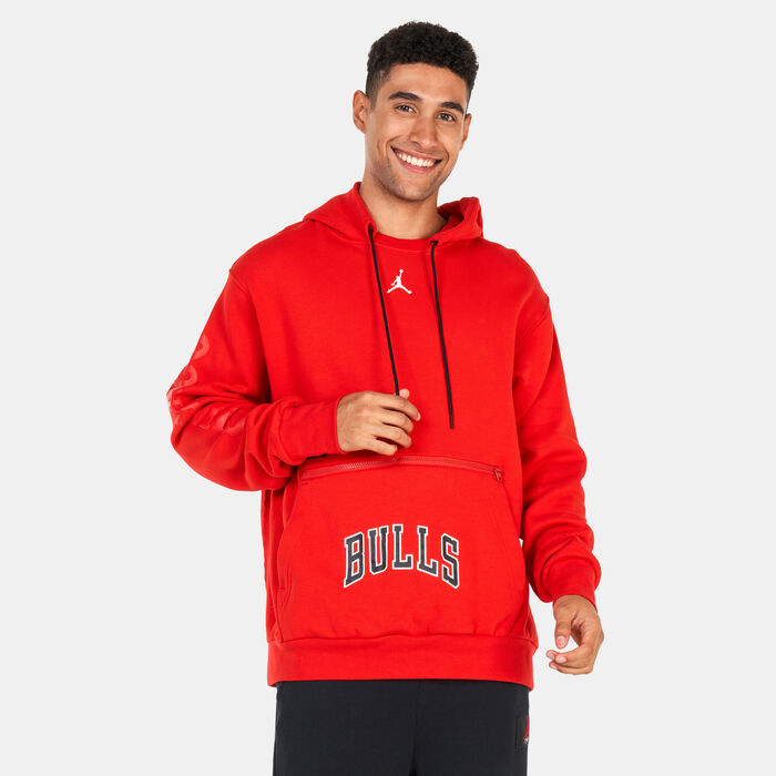 Jordan Men's NBA Chicago Bulls Courtside Statement Edition Fleece Hoodie Red image number 0