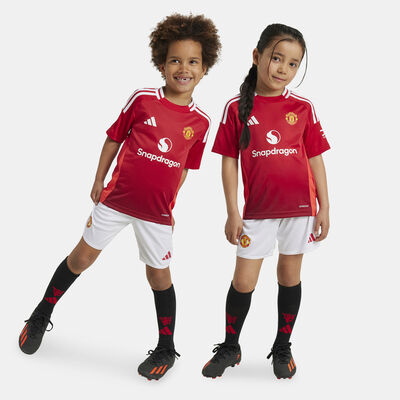 adidas Kids' Manchester United 24/25 Home Replica Football Kit Red