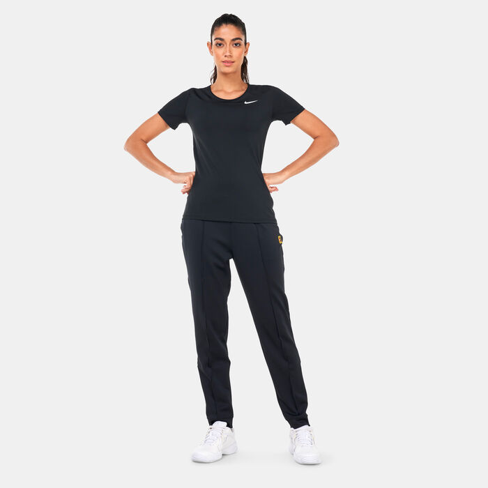 Nike Women's Dri-FIT Court Tennis Pants Black image number 2