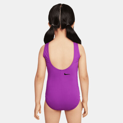 Nike Swim Kids' Bubble Script U-Back One Piece Swimsuit Purple