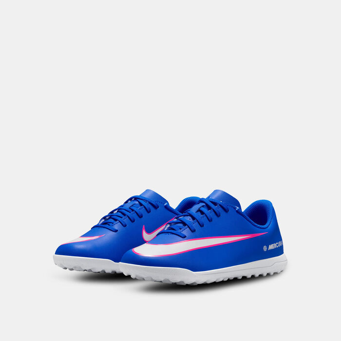 Nike Kids' Mercurial Vapor 16 Club Turf Ground Football Shoes Blue image number 1