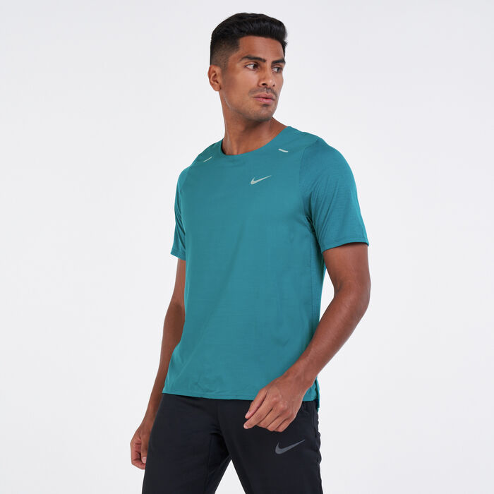 Nike Men's Breathe Rise 365 Hybrid T-Shirt Green Nike Men's Breathe Rise 365 Hybrid T-Shirt Green image number 0