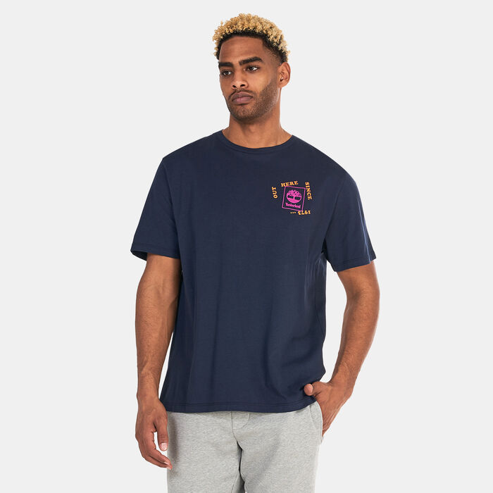 Timberland Men's Vintage Graphic Hiking T-Shirt Blue Timberland Men's Vintage Graphic Hiking T-Shirt Blue image number 0