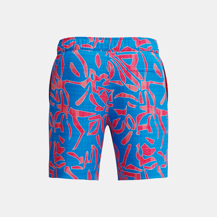 Speedo Men's Print Redondo Edge Volley Swimming Trunks Blue Speedo Men's Print Redondo Edge Volley Swimming Trunks Blue image number 1