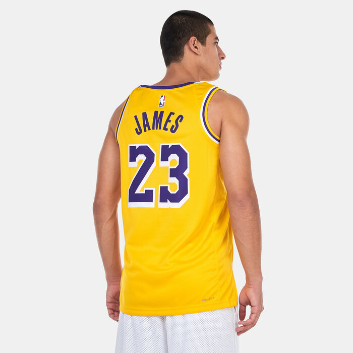 Nike Men's Dri-FIT NBA Swingman Los Angeles Lakers Icon Edition Jersey - 2022/23 yellow image number 1