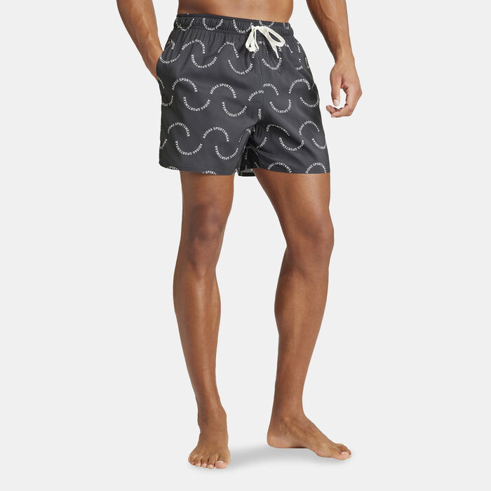 adidas Men's Wave Logo CLX Swimming Shorts Black image number 2