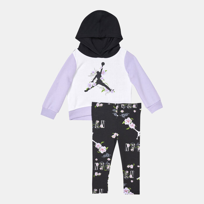 Jordan Kids' Air Garden Hoodie and Leggings Set Black Jordan Kids' Air Garden Hoodie and Leggings Set Black image number 0