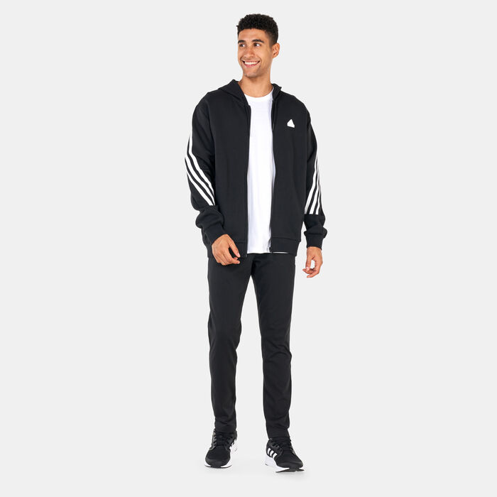 adidas Men's Future Icons 3-Stripes Full-Zip Hoodie Black adidas Men's Future Icons 3-Stripes Full-Zip Hoodie Black image number 2