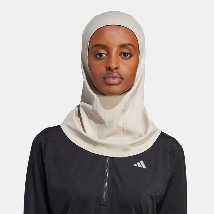 adidas Women's Run Icons 3-Stripes Sport Hijab Beige image number 0