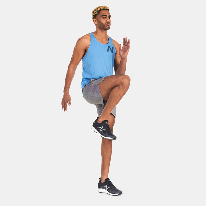 New Balance Men's Graphic Impact Run Tank Top Blue image number 2