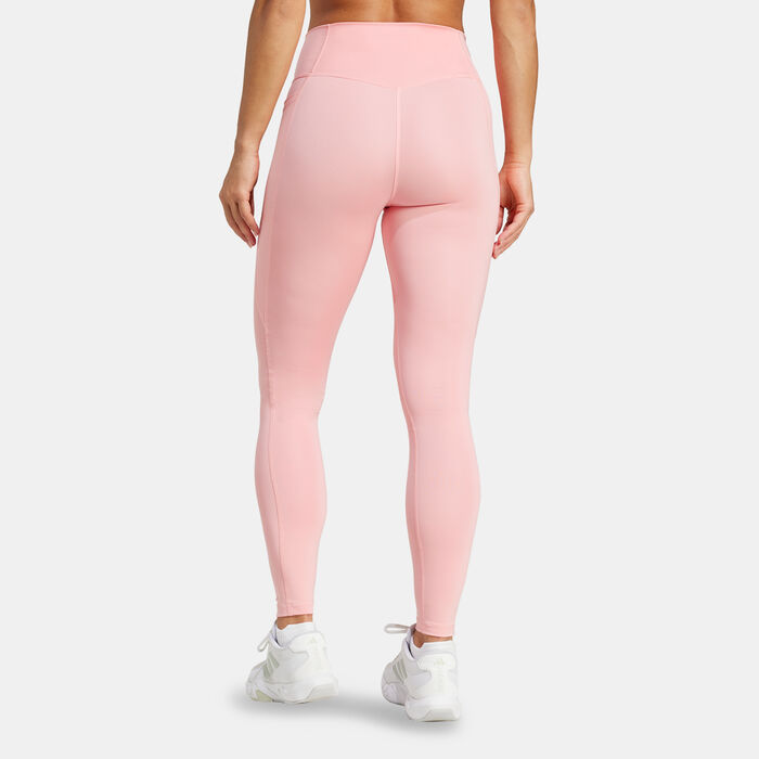 adidas Women's Optime Essentials Training Leggings Pink adidas Women's Optime Essentials Training Leggings Pink image number 1