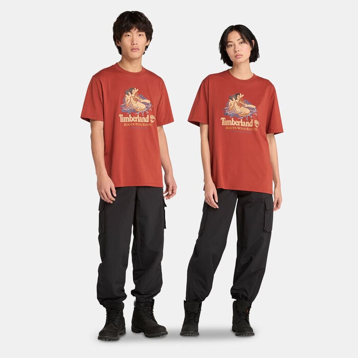Timberland Men's Boot Graphic T-Shirt Orange Timberland Men's Boot Graphic T-Shirt Orange image number 2