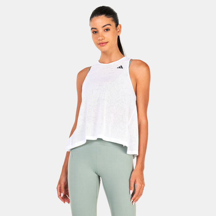 adidas Women's Run Icons Made with Nature Running Tank Top White image number 0