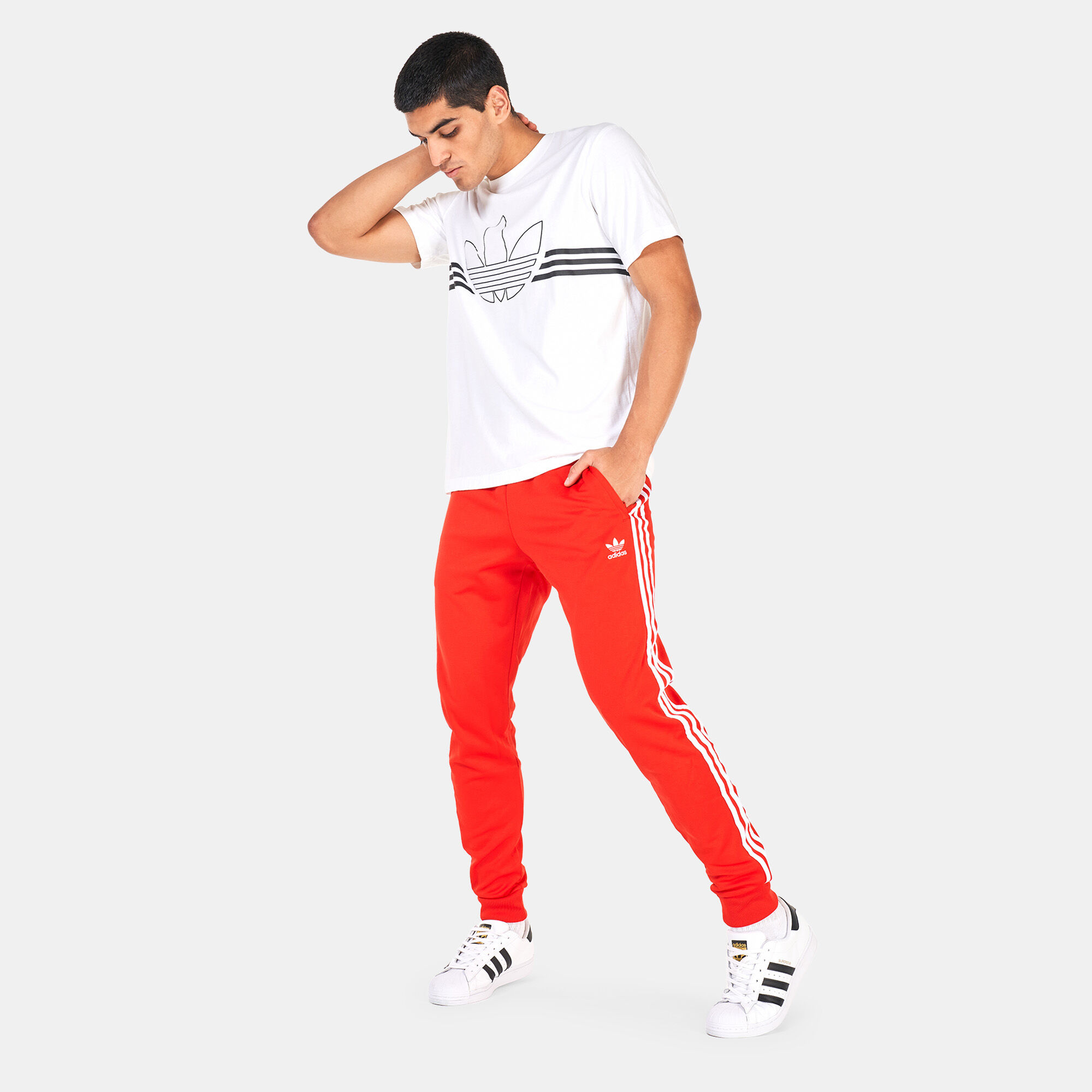 Adidas sst track pants mens red new arrivals