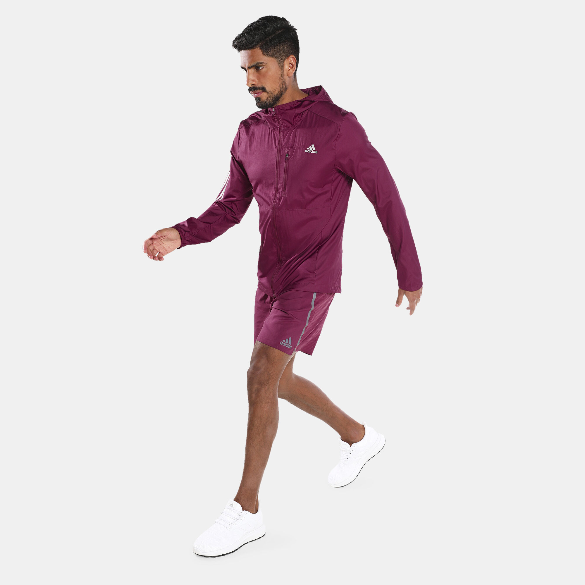 adidas Men s Own the Run Hooded Windbreaker Jacket in KSA SSS
