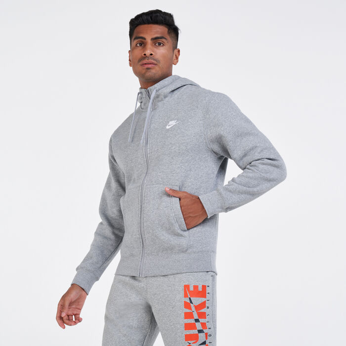 Nike Men's Sportswear Club Fleece Hoodie Grey Nike Men's Sportswear Club Fleece Hoodie Grey image number 0