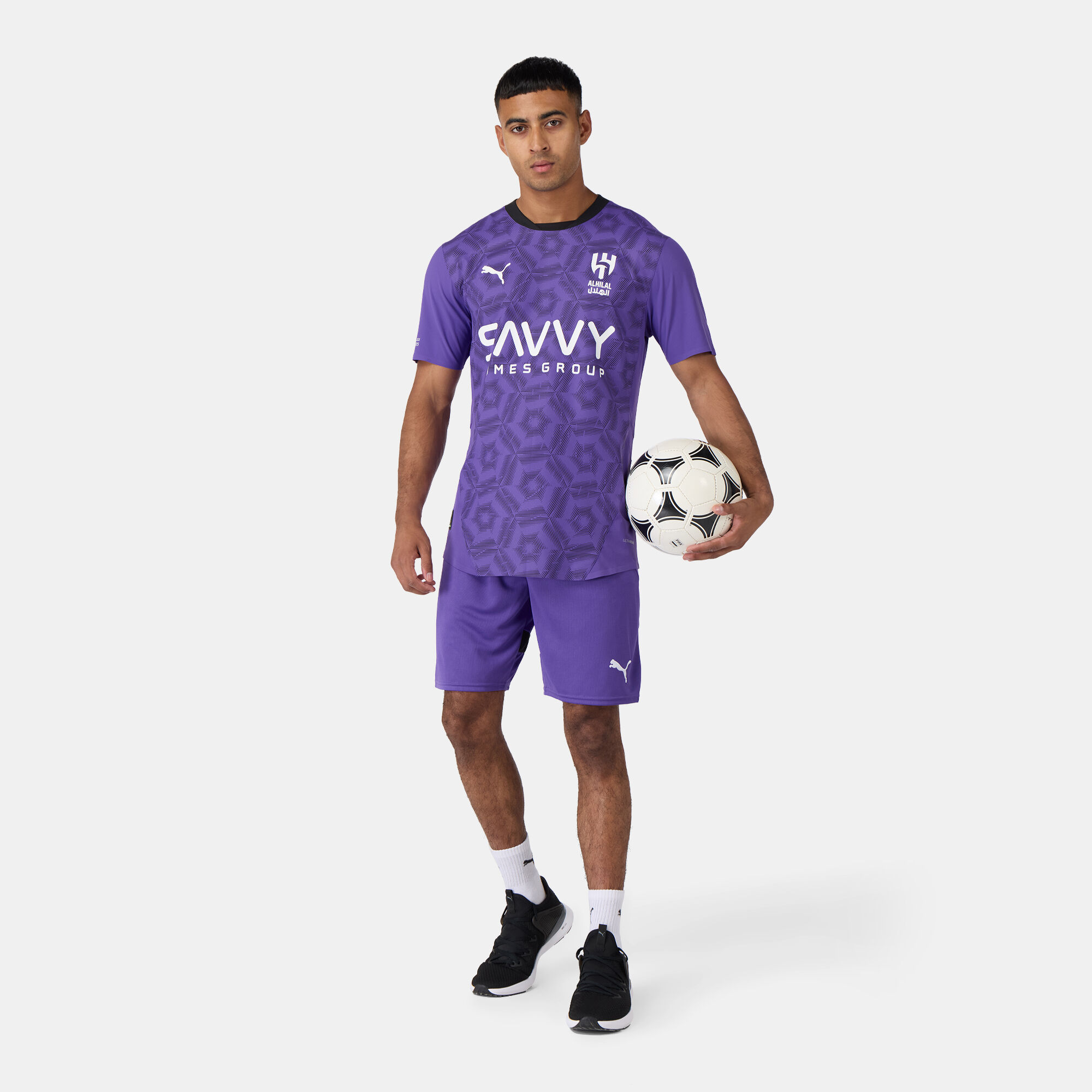 Purple football shorts on sale