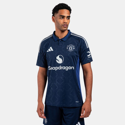 adidas Men's Manchester United 24/25 Away Replica Football Jersey Blue