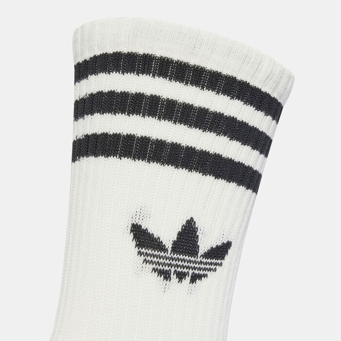 adidas Men's 3-Stripes Crew Socks (3 Pairs) White adidas Men's 3-Stripes Crew Socks (3 Pairs) White image number 3