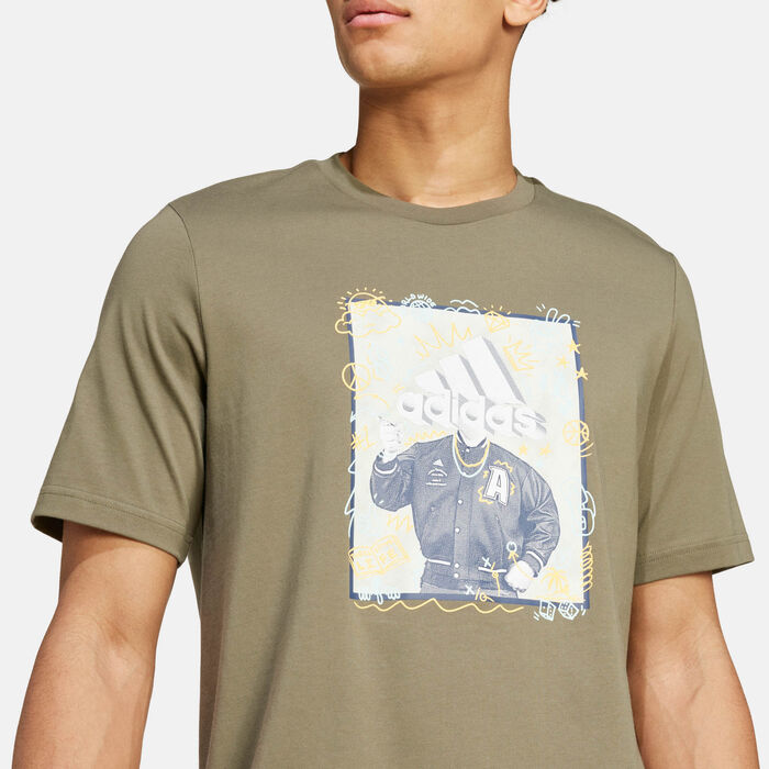 adidas Men's Doodle Graphic T-Shirt Green adidas Men's Doodle Graphic T-Shirt Green image number 2