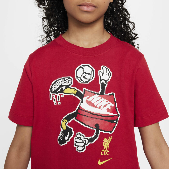 Nike Kids' Liverpool F.C. Football T-Shirt Red Nike Kids' Liverpool F.C. Football T-Shirt Red image number 3