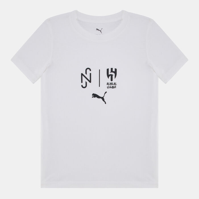 PUMA Kids' Neymar JR Al Hilal Saudi F.C. Logo T-Shirt White PUMA Kids' Neymar JR Al Hilal Saudi F.C. Logo T-Shirt White image number 0