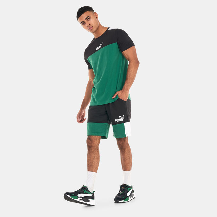 PUMA Men's Essentials+ Colourblock 10-inch Shorts Black PUMA Men's Essentials+ Colourblock 10-inch Shorts Black image number 2