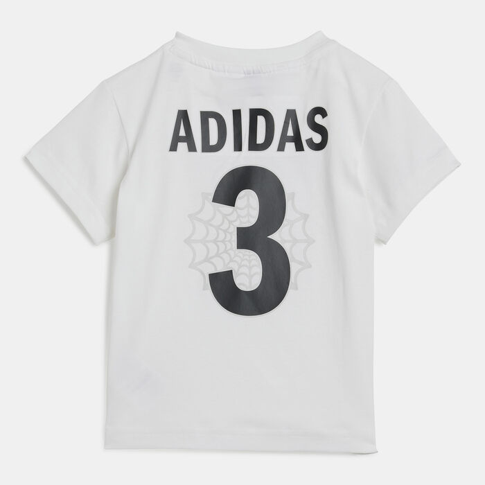adidas Kids' Marvel Spiderman T-Shirt And Shorts Set White adidas Kids' Marvel Spiderman T-Shirt And Shorts Set White image number 2