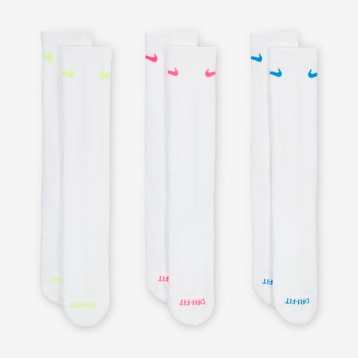 Nike Everyday Plus Cushioned Training Crew Socks (3 Pack) White Nike Everyday Plus Cushioned Training Crew Socks (3 Pack) White image number 1