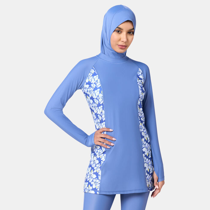 COEGA Women's Modest 3-Piece Swimsuit Blue image number 2