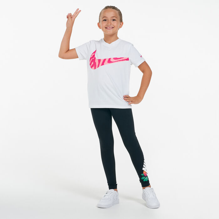 Nike Kids' Dri-FIT Swoosh T-Shirt White image number 2