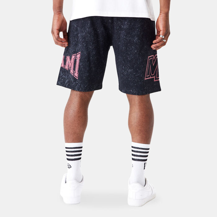 New Era Men's NBA Miami Heat Washed Shorts Black New Era Men's NBA Miami Heat Washed Shorts Black image number 1