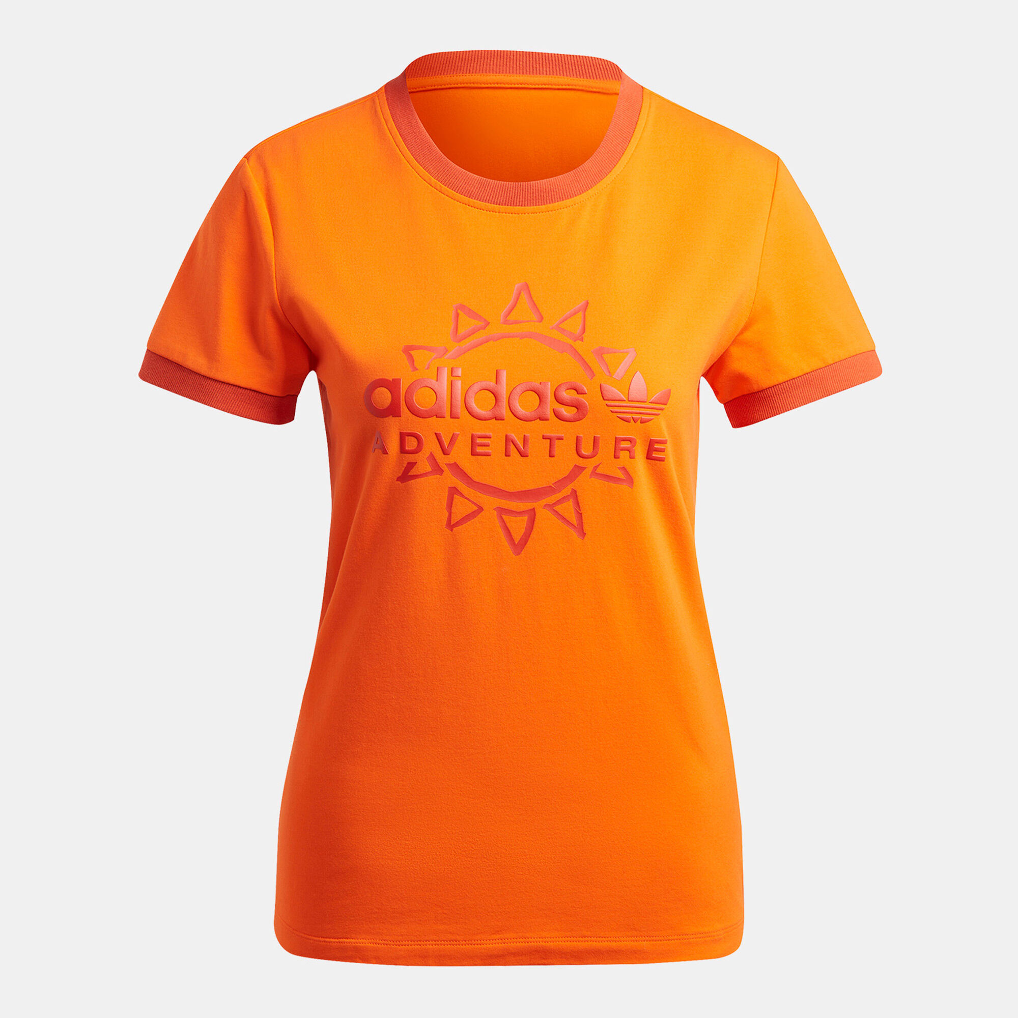 Orange adidas cheap t shirt women's