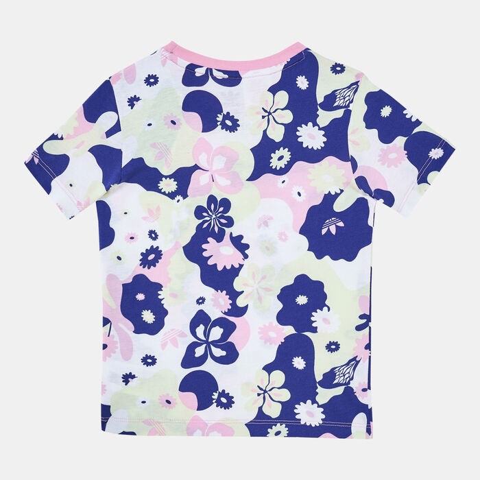 adidas Originals Kids' Flower Allover Print T-Shirt Multi-Color image number 1