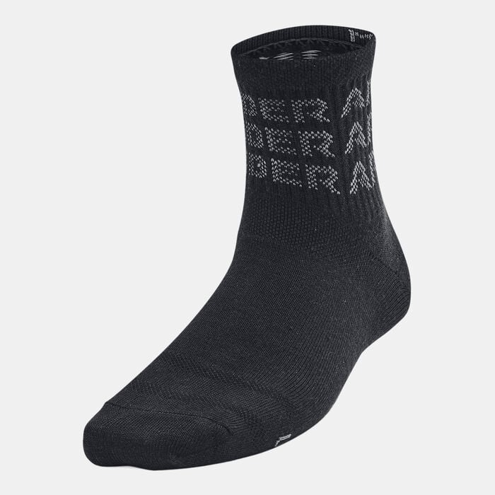 Under Armour Kids' Essential Quarter-Crew Socks (6 Pairs) Black Under Armour Kids' Essential Quarter-Crew Socks (6 Pairs) Black image number 2