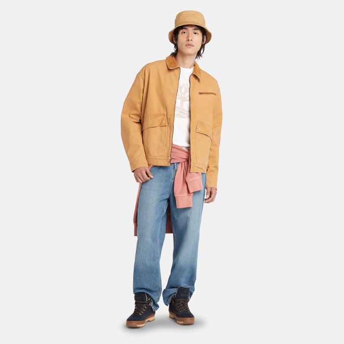 Timberland Men's Washed Canvas Jacket Brown Timberland Men's Washed Canvas Jacket Brown image number 2