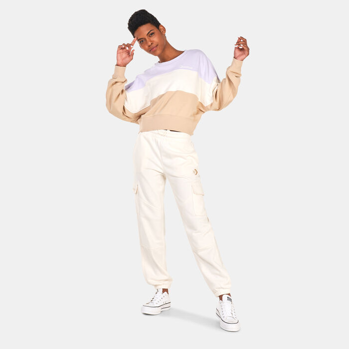 Converse Women's Fashion Knit Cargo Joggers White image number 2