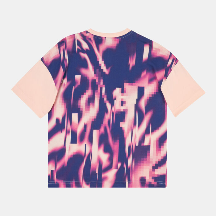 adidas Kids' ARKD3 Allover Print T-Shirt Pink adidas Kids' ARKD3 Allover Print T-Shirt Pink image number 1